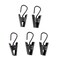Rod Desyne 24 Decorative Drapery Clips with Hooks - Black Finish